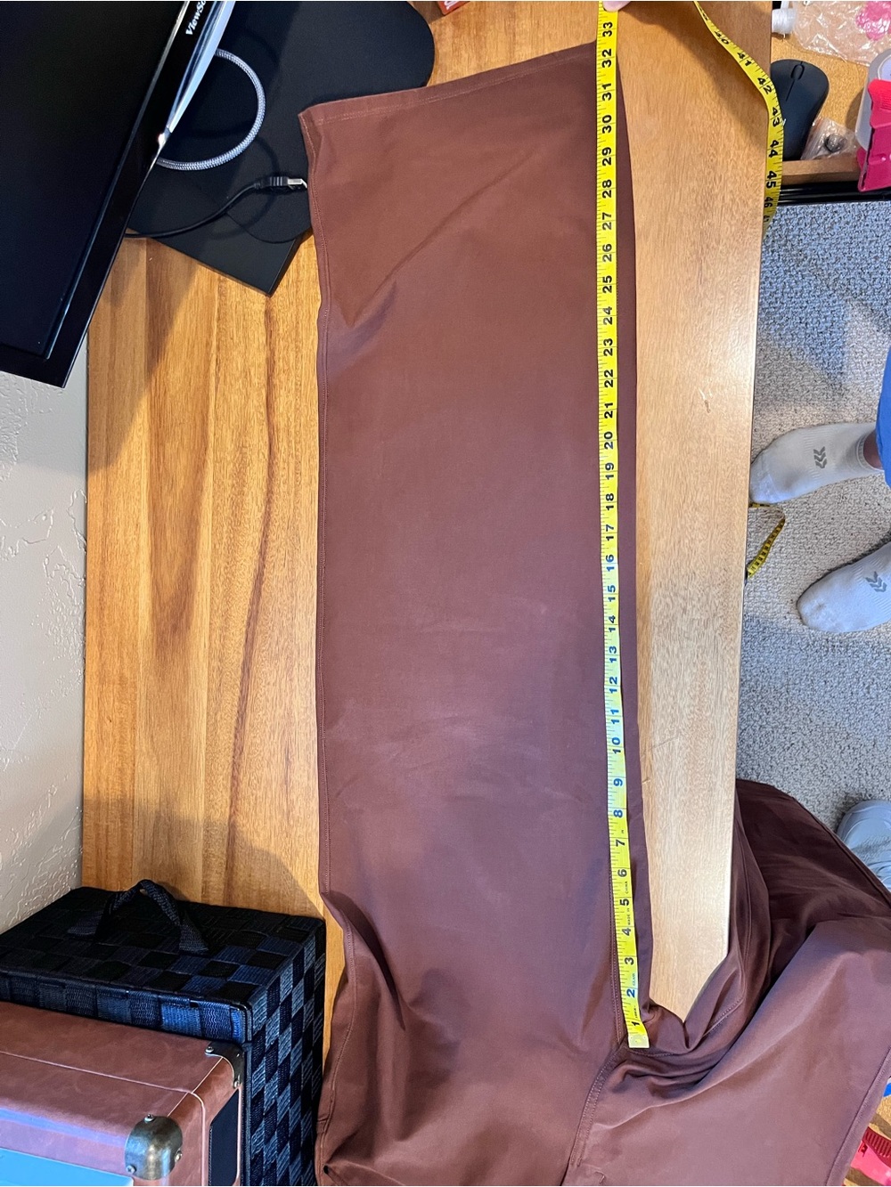 LULULEMON City Sleek 5 Pocket Wide Leg High Rise Pant Size 29 Roasted Brown - Picture 15 of 15